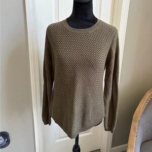 Elegant Olive Green Crew Neck Sweater